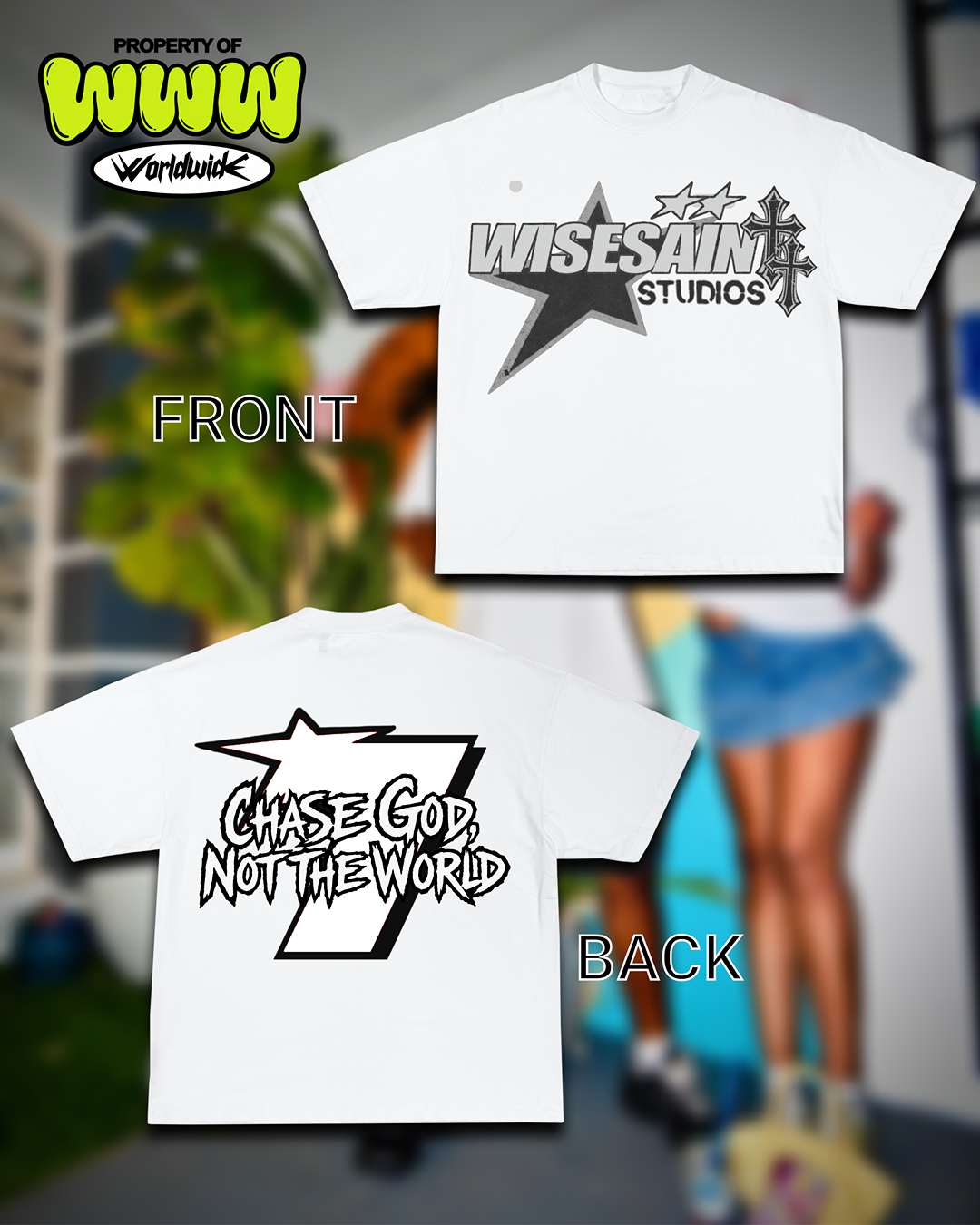 Black/White WiseSaint Studios Graphic Tee