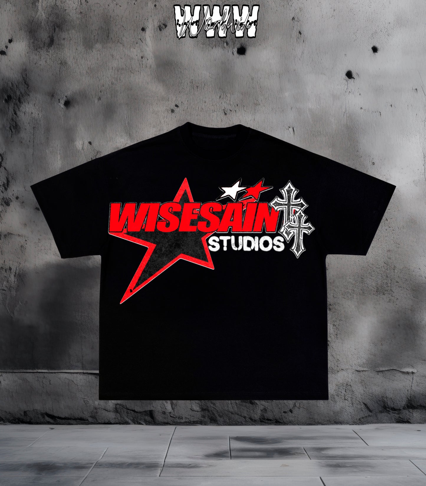 Red WiseSaint Studios Graphic Tee