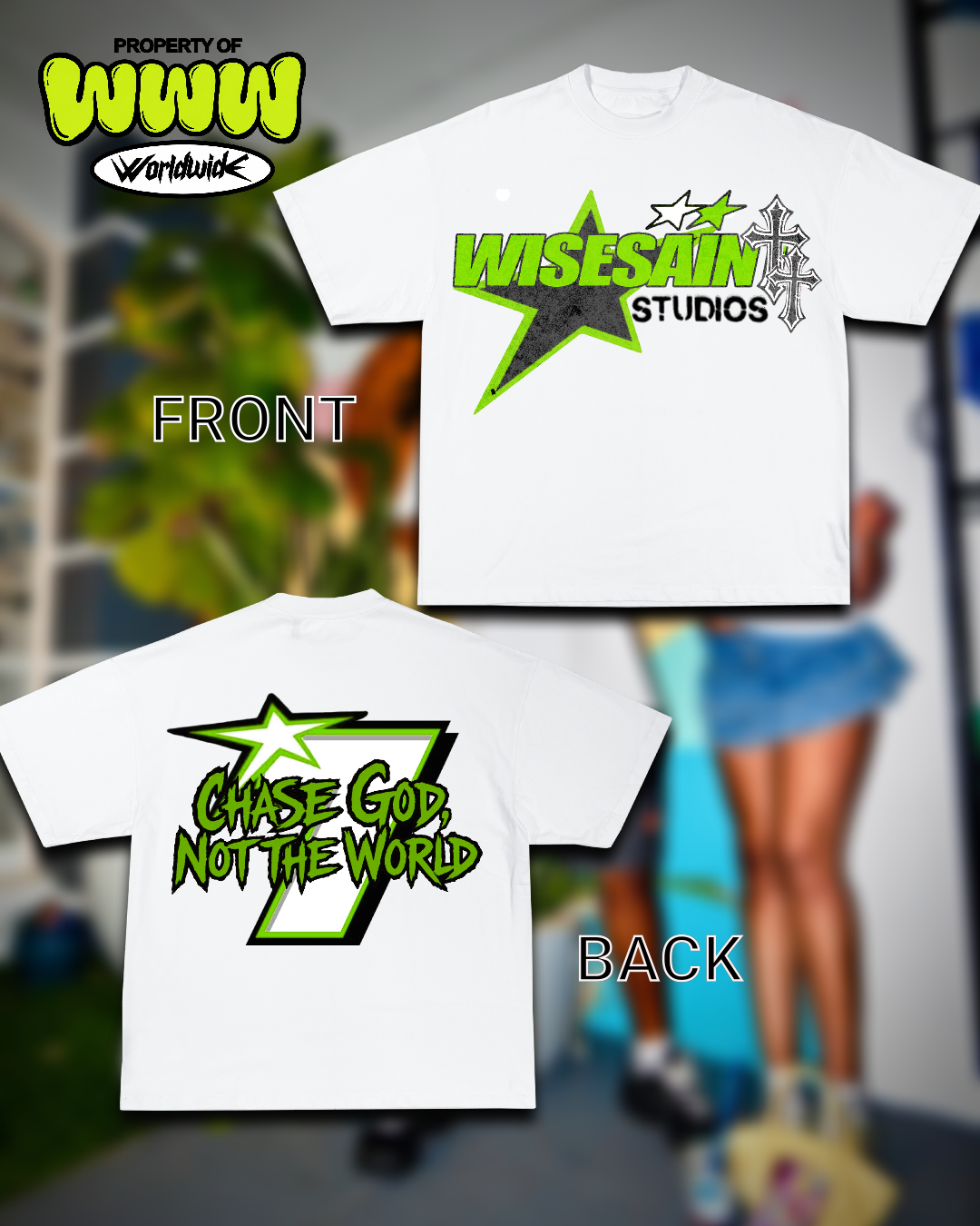 Slime Green WiseSaint Studios Graphic Tee