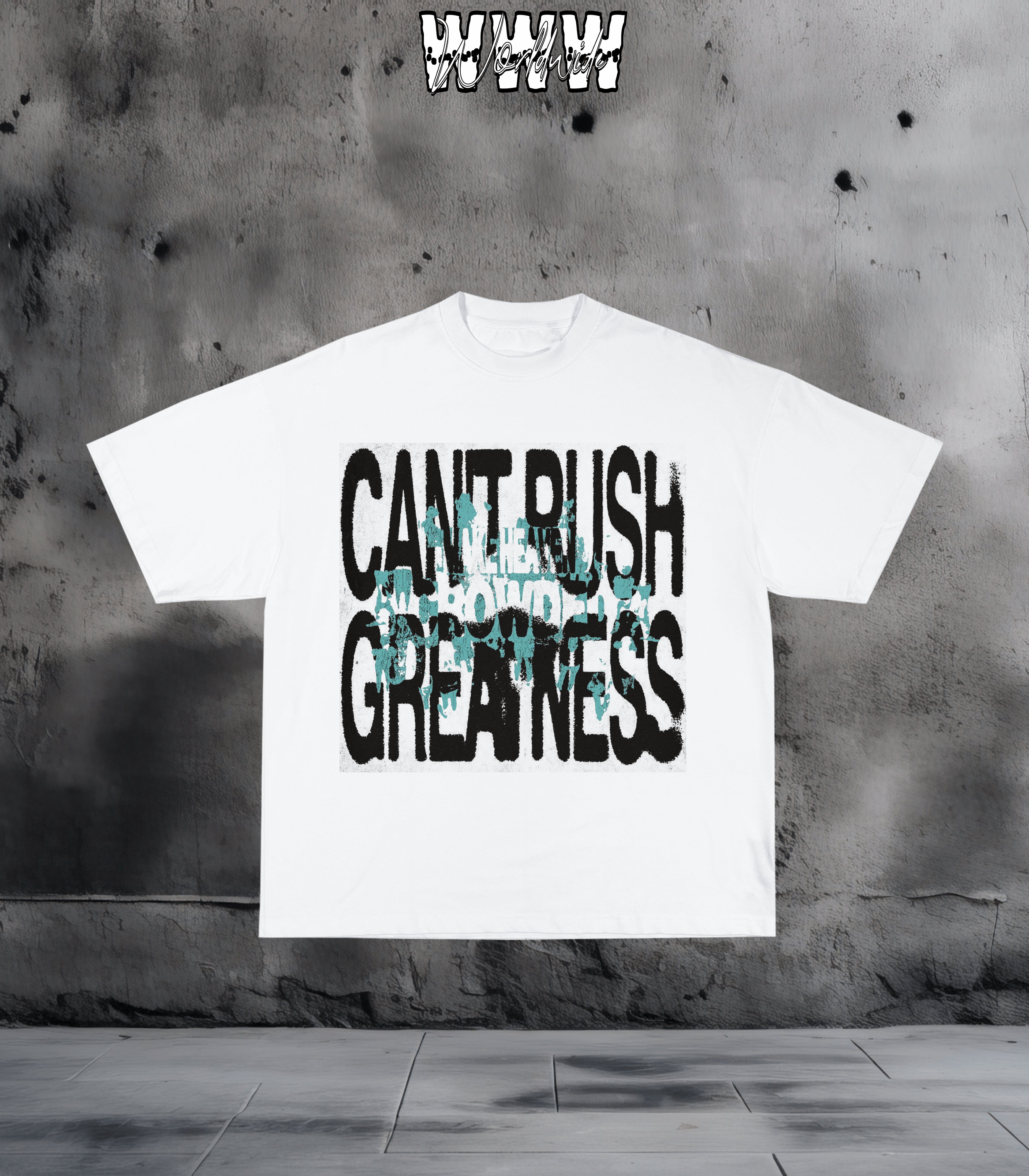 "Can't Rush Greatness, Make Heaven Crowded"  Oversized Graphic Tee