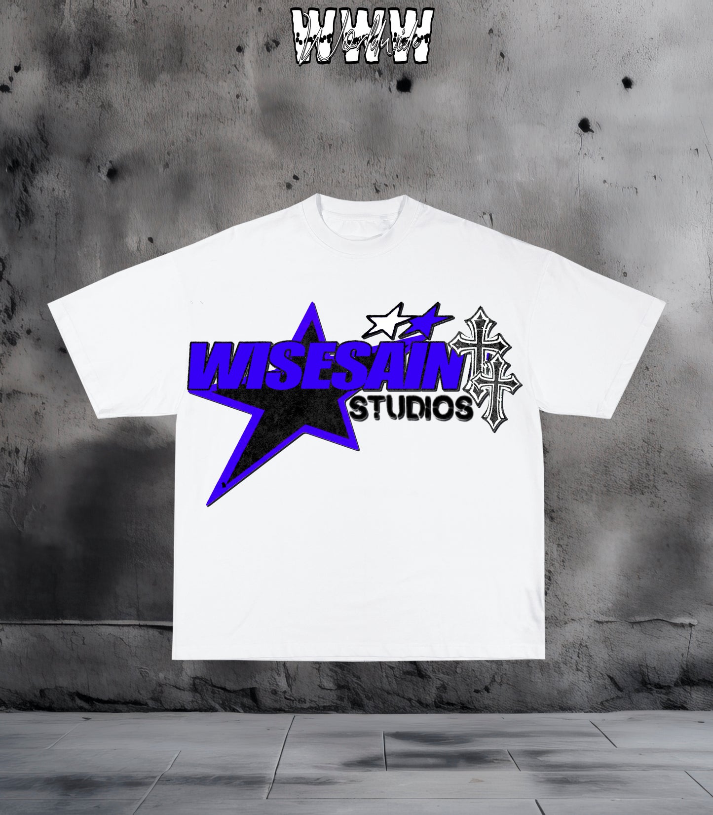 Blue WiseSaint Studios Graphic Tee